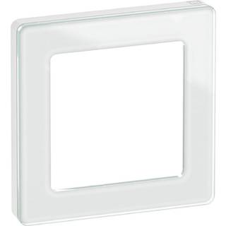 LK FUGA Pure 66 Design ramme 1 modul, hvid glas