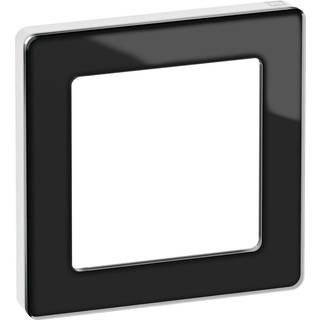 LK FUGA Pure 66 Design ramme 1 modul, sort/hvid glas