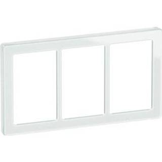 LK FUGA Pure 66 Design ramme 3x1½ modul, hvidt glas