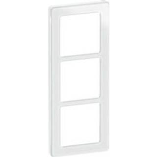 LK FUGA Pure 66 Design ramme 3x1 modul, hvid glas