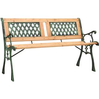 havebænk 122 cm støbejern og massivt fyrretræ