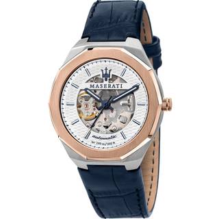 Maserati R8821142001 Stile Automatic Blue Leather Strap Watch - Limited Edition - W81129