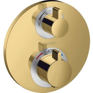 Hansgrohe ecostat s termostatarmatur til indbygning med afspærring til 2 udtag, poleret guld-optik