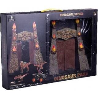 Dinosaur Park inkl. Dinosaur, planter, og køretøj med figur [Levering: 1-2 dage]