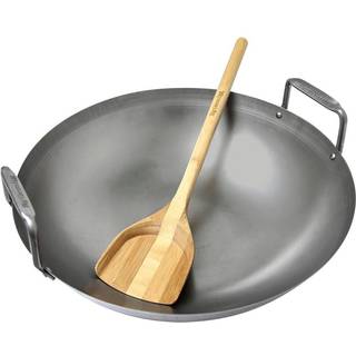 Wokpande med palet i bambus