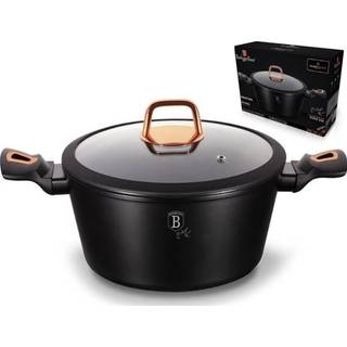 Berlinger Haus - Gryde ø28 cm / 6.1L - Med glåslåg - El / Gas / Induktion - Black Rose Edition