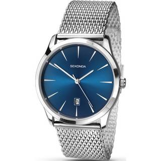 Sekonda Dress Quartz Blue Dial Stainless Steel Mesh Bracelet Men's Watch 1065