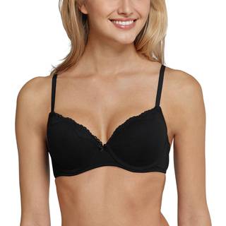 Schiesser Pure Cotton Underwire Bra - Black - D 80
