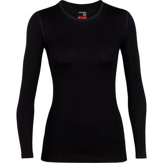 Icebreaker Women's 260 Tech L/S Crewe Merino undertøj Damer størrelse XS farve sort