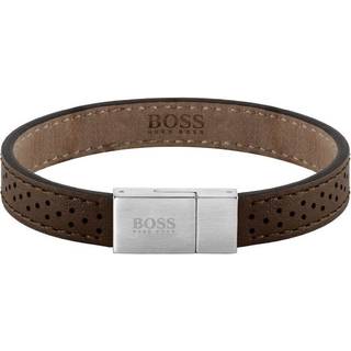 Hugo Boss Armbånd Essentials Brunt læder