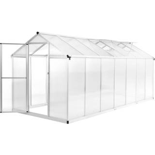 drivhus 421x190x195 cm 15,6 m³ aluminium