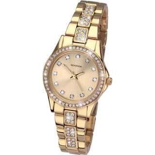 Sekonda 2020 Joanne Gold Plated Crystal Set Bracelet Watch - W3333