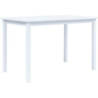 spisebord 114 x 71 x 75 cm massivt gummitræ hvid