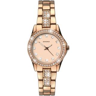 Sekonda 2034 Joanne Rose Gold Plated Crystal Set Bracelet Watch - W3206