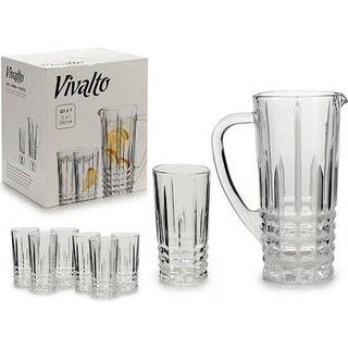Sæt med kande og skåle Vivalto 41053 Gennemsigtig Glas 250 ml