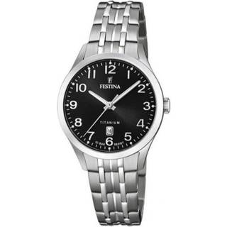 Festina Titanium dameur i titanium med sort urskive