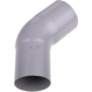 Plastmo bøjning, PVC, grå, 45° - Ø90 mm