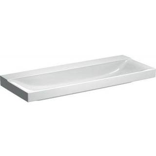 Geberit Xeno² håndvask: B=120cm, T=48cm, Hanehul=Uden, Overløb=Uden, Hvid / KeraTect