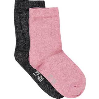 Minymo Pige Strømper m. glimmer - Black - 31/34
