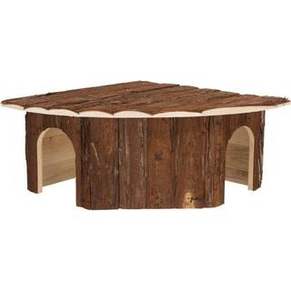 Trixie Jesper corner house 2 exits rabbits bark wood 52 × 18 × 37/37 cm