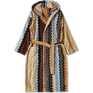 Missoni Bath Linens - 'Giacomo' hooded bathrobe, black in Black Multicolour 100% CO