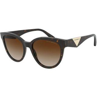 Emporio Armani Kvinde EA4140 508913 Solbriller Acetat Skildpadde Brun Cat Eye Normal Skygge