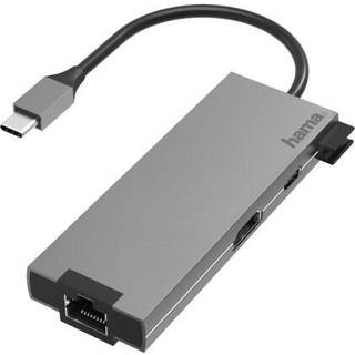 Hama Multiport Adapter - docking station - USB-C 3.2 Gen 1 - HDMI - GigE