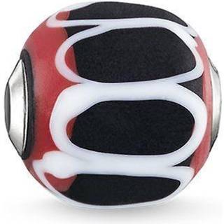 Thomas Sabo Beads - Karma Beads - Glas-Bead Schwarz, Rot, Weiß - K0256-017-11 - bicolor