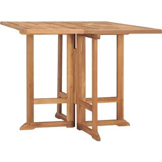 foldbart havebord 90x90x75 cm massivt teaktræ