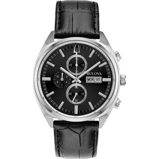 Bulova 96C133 Sort/Læder Ø42 mm