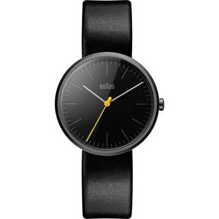 Braun Classic Quartz Black Dial Black Leather Strap Ladies Watch BN0172BKBKL