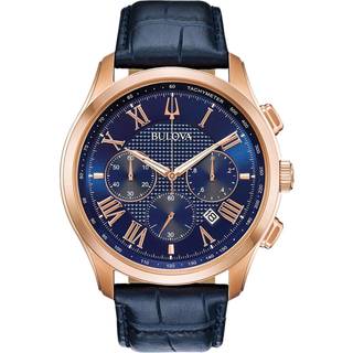 Bulova 97B170 Blå/Læder Ø46 mm