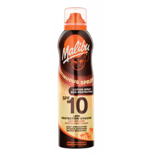Malibu continuous spray lotion spray sun protection SPF10 low protection 175ml