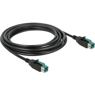 DELOCK PoweredUSB cable male 24 V > USB Type-B male + Hosiden Mini-DIN 3 pin male 3 mÂ for POS printers and terminals