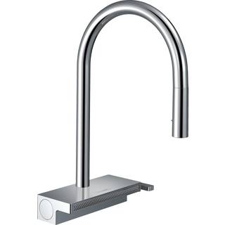Hansgrohe Aquno Select M81 køkkenarmatur med C-tud og udtræksbruser i krom