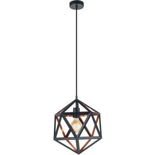 EGLO Embleton Pendel Lampe Ø30 Til E27 I Sort/Nød