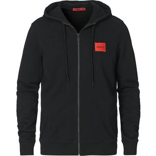 HUGO Herren Sweatjacke schwarz unifarben