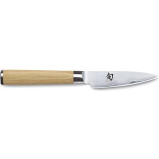 KAI Shun Classic White Officemesser 9 cm - 32-lagiger Damaststahl - Griff Pakkaholz - Braun,Silber