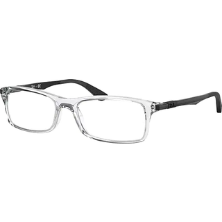 Ray - Ban Unisex RX7017 5943 Optiske stel Injiceret Transparent Transparent Firkantet Normal