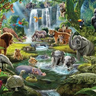 Jungle Eventyr tapet 243 x 305 cm