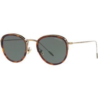 Giorgio Armani Mand AR6068 319871 Occhiali da sole Metal Skildpadde Grøn Rund Normal
