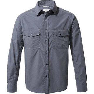 Craghoppers Kiwi L/S Skjorte Herrer størrelse 3XL farve grå/blå