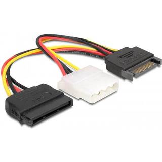 DELOCK Y-Stromkabel SATA 15pin -> 4pin+SATA 15pin