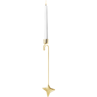Georg Jensen 2021 lysholder firetakket stjerne forgyldt H16,9 cm