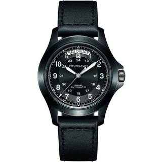 Hamilton H64465733 Khaki Field Sort/Læder Ø40 mm
