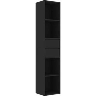 bogreol 36x30x171 cm konstrueret træ betongrå