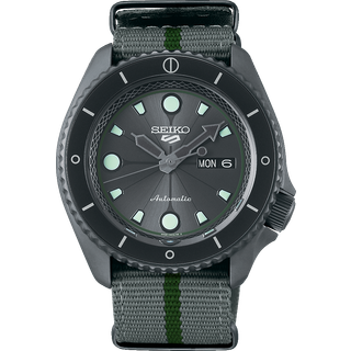 Seiko 5 Sports Boruto & Naruto: Shikamaru Automatic Grey Dial Nylon Strap Men's Watch SRPF75K1