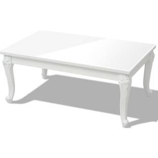 sofabord 100 x 60 x 42 cm højglans hvid