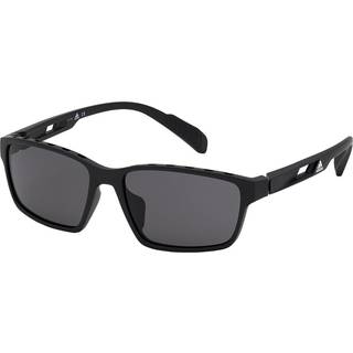 Adidas Sport Unisex SP0024 02D Solbriller Injiceret Sort-opaque Grå Geometrisk Polariseret