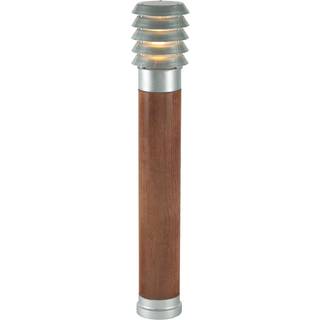 Norlys Alta Wood pullert, stor, galvaniseret/træ, E27, IP65